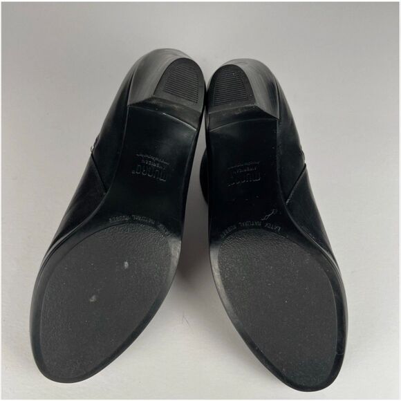 MUNRO Sz 8.5N Robyn Black Leather Booties Side Zip Low Heel Ankle Boots - Picture 7 of 8